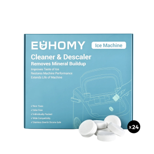 Euhomy Ice Maker Cleaner - 24 Clean Tablets. Powerful Cleansing